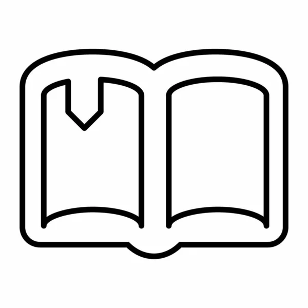Icon Vector Book Linienstil Einfache Illustration Editierbarer Strich Designschablonen Vektor — Stockvektor