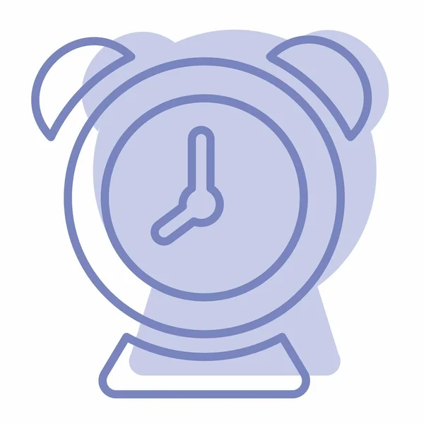 Icon Vector Alarm Two Tone Style Simple Illustration Editable Stroke — 스톡 벡터