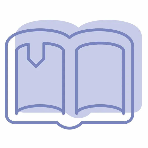 Icon Vector Van Het Boek Twee Toon Stijl Eenvoudige Illustratie — Stockvector