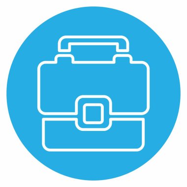 Evrak çantasının simge vektörü - Mavi Gözler Biçimi - Basit illüstrasyon, Düzenlenebilir vuruş, Tasarım şablonu vektörü, baskılar, posterler, reklamlar, duyurular, bilgi grafikleri, vs..