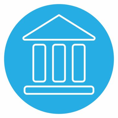 Binanın Simge Vektörü - Mavi Gözler Biçimi - Basit illüstrasyon, Düzenlenebilir vuruş, Tasarım şablonu vektörü, baskılar, posterler, reklamlar, duyurular, bilgi grafikleri vs..