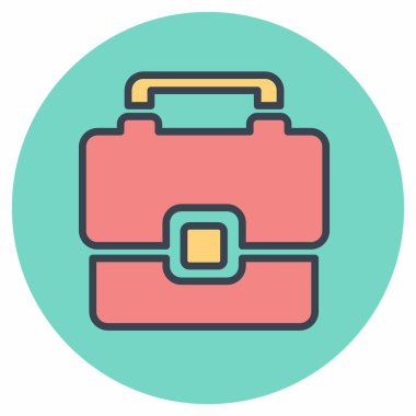 Evrak çantasının Simge Vektörü - Renk Eşi Biçimi - Basit illüstrasyon, Düzenlenebilir vuruş, Tasarım şablonu vektörü, baskılar, posterler, reklamlar, duyurular, bilgi grafikleri vs..