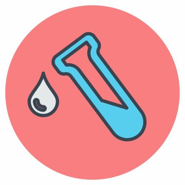 Bırakma Simgesi - Renk Eşleştirme Biçimi - Basit illüstrasyon, Düzenlenebilir vuruş, Tasarım şablonu vektörü, baskılar, posterler, reklamlar, duyurular, bilgi grafikleri, vs..