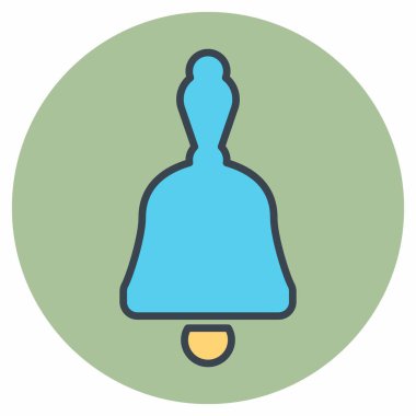 Bell 'in Simge Vektörü - Renk Eşleştirme Biçimi - Basit illüstrasyon, Düzenlenebilir vuruş, Tasarım şablonu vektörü, baskılar, posterler, reklamlar, duyurular, bilgi grafikleri vs..