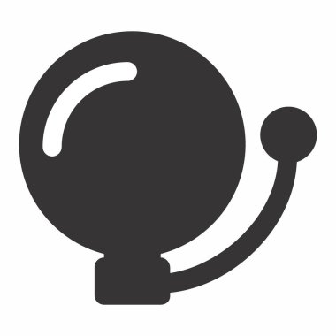 Okul Alarmının Simge Vektörü - Kabartma Biçimi - Basit illüstrasyon, Düzenlenebilir vuruş, Tasarım şablonu vektörü, baskılar, posterler, reklamlar, duyurular, bilgi grafikleri vs..