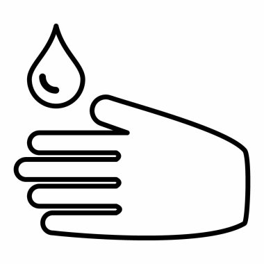 Wash Simge Vektörü - Satır Biçimi - Basit illüstrasyon, Düzenlenebilir vuruş, Tasarım şablonu vektörü, baskılar, posterler, reklamlar, duyurular, bilgi grafikleri vs..