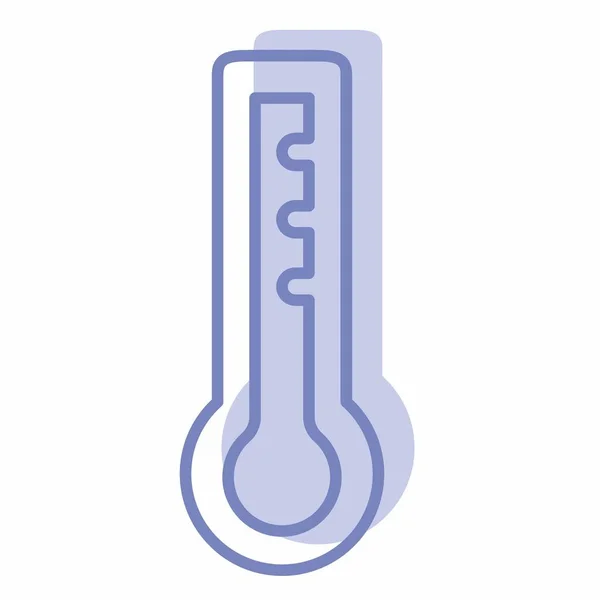 Icon Vector Temperature Two Tone Style Egyszerű Illusztráció Szerkeszthető Stroke — Stock Vector