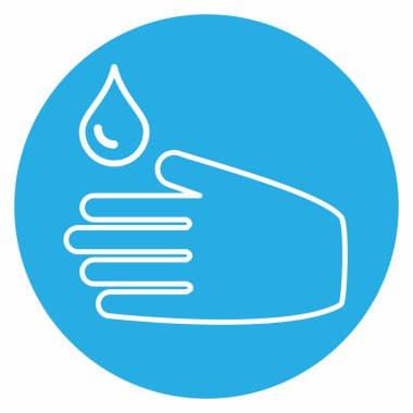 Wash 'ın Simge Vektörü - Mavi Gözler Biçimi - Basit illüstrasyon, Düzenlenebilir vuruş, Tasarım şablonu vektörü, baskılar, posterler, reklamlar, duyurular, bilgi grafikleri vs..