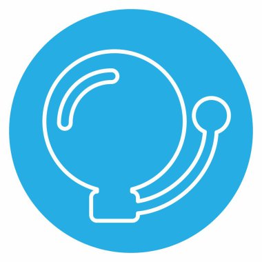 Okul Alarmının Simge Vektörü - Mavi Gözler Biçimi - Basit illüstrasyon, Düzenlenebilir vuruş, Tasarım şablonu vektörü, baskılar, posterler, reklamlar, duyurular, bilgi grafikleri vs..