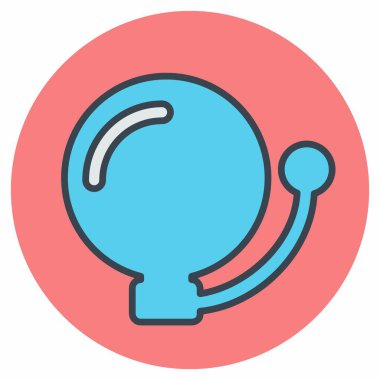 Okul Alarmının Simge Vektörü - Renk Eşi Biçimi - Basit illüstrasyon, Düzenlenebilir vuruş, Tasarım şablonu vektörü, Yazdırma, afişler, reklamlar, duyurular, bilgi grafikleri vs..