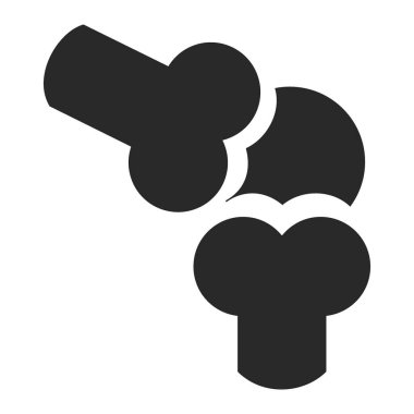 Kemik Vektörü - Glyph Biçimi - Basit illüstrasyon, Düzenlenebilir vuruş, Tasarım şablonu vektörü, Yazdırma, poster, reklamlar, duyurular, bilgi grafikleri vs..