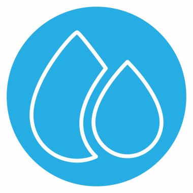 Kan Simgesi Vektörü - Mavi Gözler Biçimi - Basit illüstrasyon, Düzenlenebilir vuruş, Tasarım şablonu vektörü, baskılar, posterler, reklamlar, duyurular, bilgi grafikleri vs..