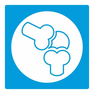 Kemiğin Simge Vektörü - Beyaz Ay Biçimi - Basit illüstrasyon, Düzenlenebilir vuruş, Tasarım şablonu vektörü, baskılar, posterler, reklamlar, duyurular, bilgi grafikleri vs..