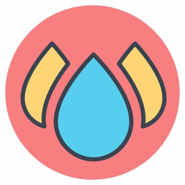 Kan-2 'nin Simge Vektörü - Renk Eşi Biçimi - Basit illüstrasyon, Düzenlenebilir vuruş, Tasarım şablonu vektörü, baskılar, posterler, reklamlar, duyurular, bilgi grafikleri vs..