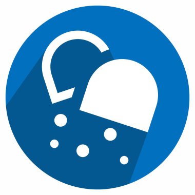 Kapsül 2 - Uzun Gölge Biçimi - Basit illüstrasyon, Düzenlenebilir vuruş, Tasarım şablonu vektörü, baskılar, posterler, reklamlar, duyurular, bilgi grafikleri vs..