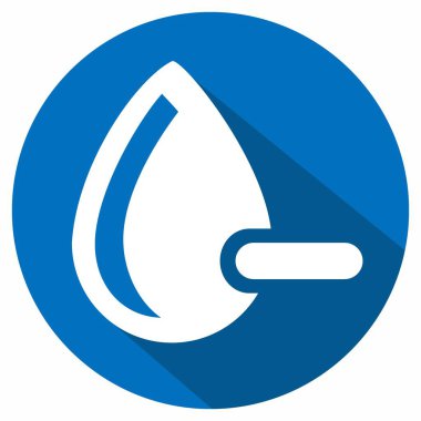 Kan Tipi-2 - Uzun Gölge Biçimi - Basit illüstrasyon, Düzenlenebilir vuruş, Tasarım şablonu vektörü, baskılar, posterler, reklamlar, duyurular, bilgi grafikleri, vs..