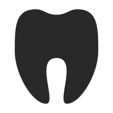 Diş Simgesi Vektörü - Glyph Biçimi - Basit illüstrasyon, Düzenlenebilir vuruş, Tasarım şablonu vektörü, baskılar, posterler, reklamlar, duyurular, bilgi grafikleri vs..