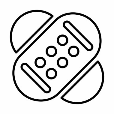 Yapıştırıcı Alçı 2 - Satır Biçimi - Basit illüstrasyon, Düzenlenebilir vuruş, Tasarım şablonu vektörü, baskılar, posterler, reklamlar, duyurular, bilgi grafikleri vs..