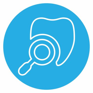 Dişçinin Simge Vektörü - Mavi Gözler Biçimi - Basit illüstrasyon, Düzenlenebilir vuruş, Tasarım şablonu vektörü, baskılar, posterler, reklamlar, duyurular, bilgi grafikleri, vs..