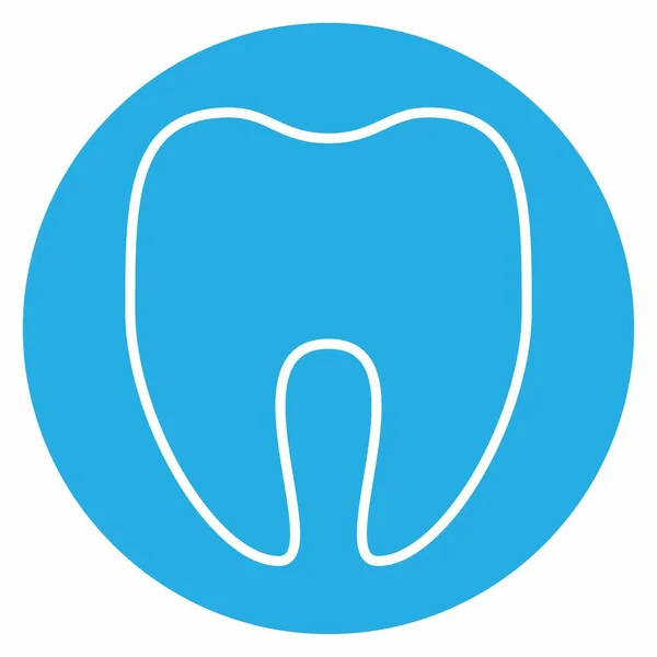 Ícone Vetor Dente Olhos Azuis Estilo Ilustração Simples Curso Editável —  Vetores de Stock