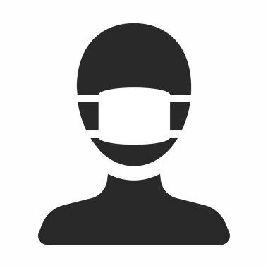 Cerrahın Simge Vektörü - Glyph Biçimi - Basit illüstrasyon, Düzenlenebilir vuruş, Tasarım şablonu vektörü, baskılar, posterler, reklamlar, duyurular, bilgi grafikleri vs..