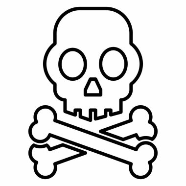 Radyasyon Simge Vektörü - Satır Biçimi - Basit illüstrasyon, Düzenlenebilir vuruş, Tasarım şablonu vektörü, baskılar, posterler, reklamlar, duyurular, bilgi grafikleri vs..