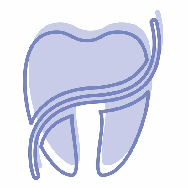 Icono Vector Floss Dental Estilo Dos Tonos Ilustración Simple Carrera — Archivo Imágenes Vectoriales