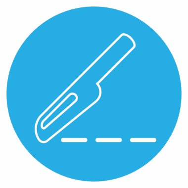 Cerrahinin Simge Vektörü - Mavi Gözler Biçimi - Basit illüstrasyon, Düzenlenebilir vuruş, Tasarım şablonu vektörü, baskılar, posterler, reklamlar, duyurular, bilgi grafikleri vs..