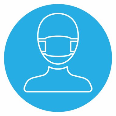 Cerrahın Simge Vektörü - Mavi Gözler Biçimi - Basit illüstrasyon, Düzenlenebilir felç, Tasarım şablonu vektörü, baskılar, posterler, reklamlar, duyurular, bilgi grafikleri vs..