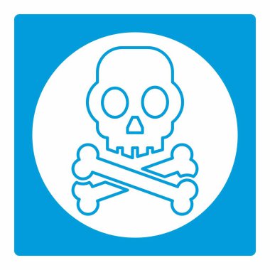 Radyasyon Simgesi - Beyaz Ay Biçimi - Basit illüstrasyon, Düzenlenebilir vuruş, Tasarım şablonu vektörü, baskılar, posterler, reklamlar, duyurular, bilgi grafikleri vs..