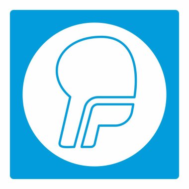 Soluk borusunun simge vektörü - Beyaz Ay Biçimi - Basit illüstrasyon, Düzenlenebilir vuruş, Tasarım şablonu vektörü, baskılar, posterler, reklamlar, duyurular, bilgi grafikleri vs..