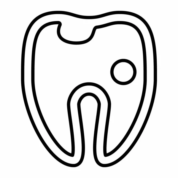 中空牙线样式的图标向量 简单的插图 可编辑笔划 设计模板向量 适合印刷品 信息图形等 — 图库矢量图片