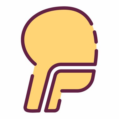 Soluk borusunun simge vektörü - Satır Kesimi Biçimi - Basit illüstrasyon, Düzenlenebilir vuruş, Tasarım şablonu vektörü, baskılar, posterler, reklamlar, duyurular, bilgi grafikleri vs..