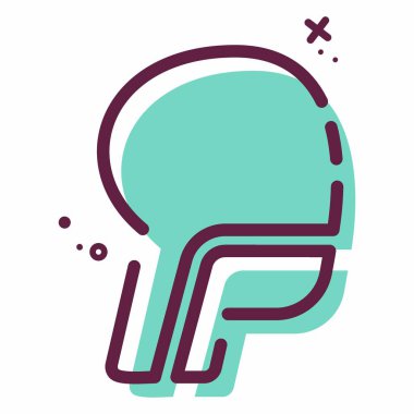 Trakea 'nın Simge Vektörü - MBE Biçimi - Basit illüstrasyon, Düzenlenebilir vuruş, Tasarım şablonu vektörü, baskılar, posterler, reklamlar, duyurular, bilgi grafikleri vs..