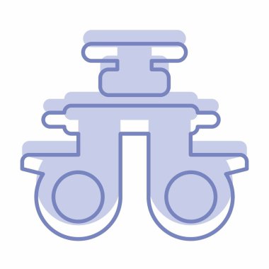 Göz Sınavı 6 - İki Ton Biçimi - Basit illüstrasyon, Düzenlenebilir vuruş, Tasarım şablonu vektörü, baskılar, posterler, reklamlar, duyurular, bilgi grafikleri vs..