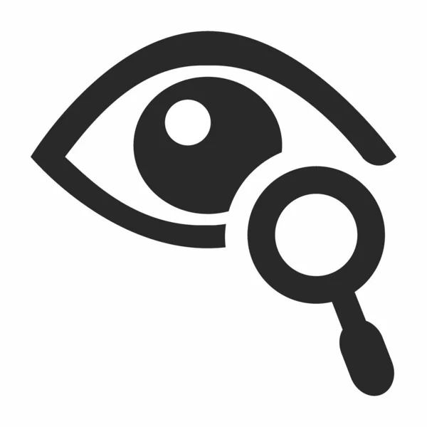 Icon Vector Van Eye Exam Glyph Style Eenvoudige Illustratie Editable — Stockvector