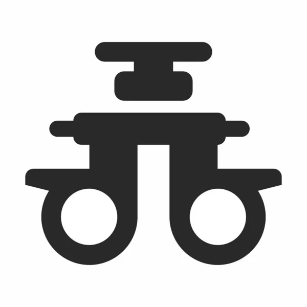 Ikona Vektor Oční Zkoušky Glyph Style Jednoduchá Ilustrace Upravitelný Tah — Stockový vektor