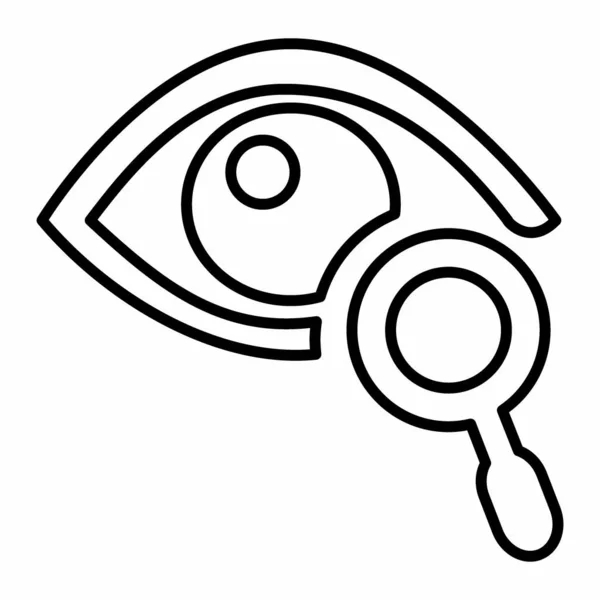 Icono Vector Del Examen Ocular Estilo Línea Ilustración Simple Carrera — Vector de stock