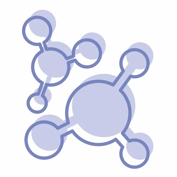 Icono Vector Molécula Estilo Dos Tonos Ilustración Simple Carrera Editable — Archivo Imágenes Vectoriales