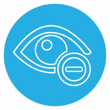 Göz Sınavı 3 - Mavi Gözler Biçimi - Basit illüstrasyon, Düzenlenebilir vuruş, Tasarım şablonu vektörü, baskılar, posterler, reklamlar, duyurular, bilgi grafikleri vs..