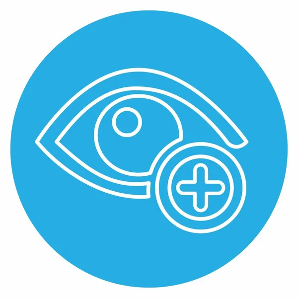 Icon Vector Eye Exam Blue Eyes Style Ilustração Simples Curso — Vetor de Stock