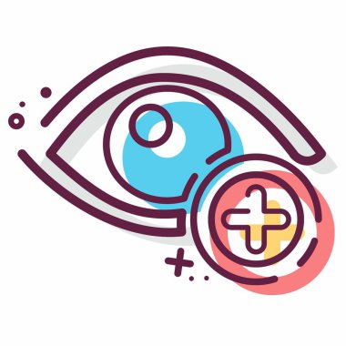 Göz Sınavı 2 - MBE Biçimi - Basit illüstrasyon, Düzenlenebilir vuruş, Tasarım şablonu vektörü, baskılar, posterler, reklamlar, duyurular, bilgi grafikleri vs..