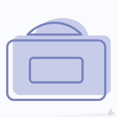 Yüz Yenileme Simgesi 2 - İki Ton Biçimi - Basit çizim, Düzenlenebilir vuruş, Tasarım şablonu vektörü, baskılar, reklamlar, duyurular, bilgi grafikleri, vs..