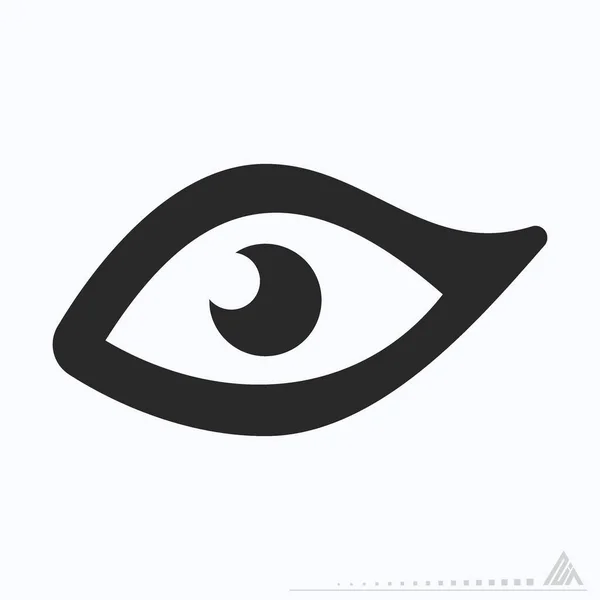 Ikon Vector Eye Glyph Style Enkel Illustration Redigerbar Stroke Design — Stock vektor