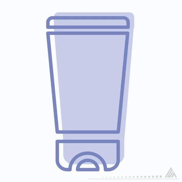 Icon Vector Van Body Lotion Two Tone Style Eenvoudige Illustratie — Stockvector