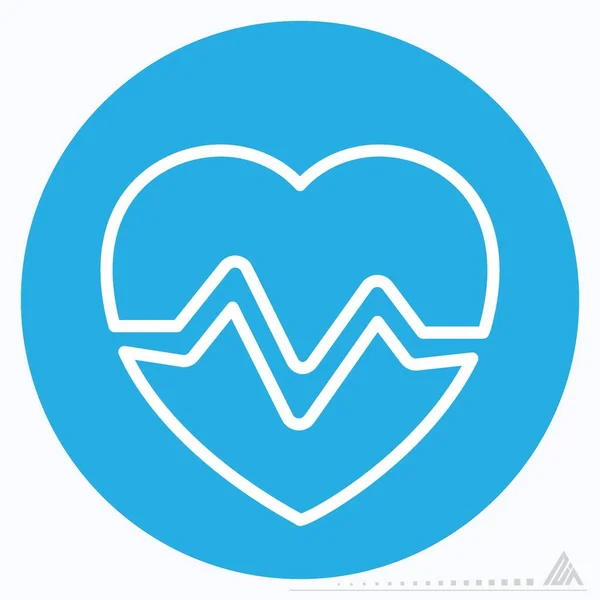 Icon Vector Heart Blue Eyes Style Simple Illustration Editable Stroke — Stock Vector