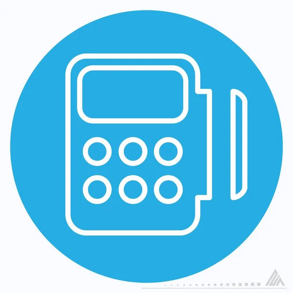 Icon Card Pay Estilo Ojos Azules Ilustración Simple Carrera Editable — Vector de stock