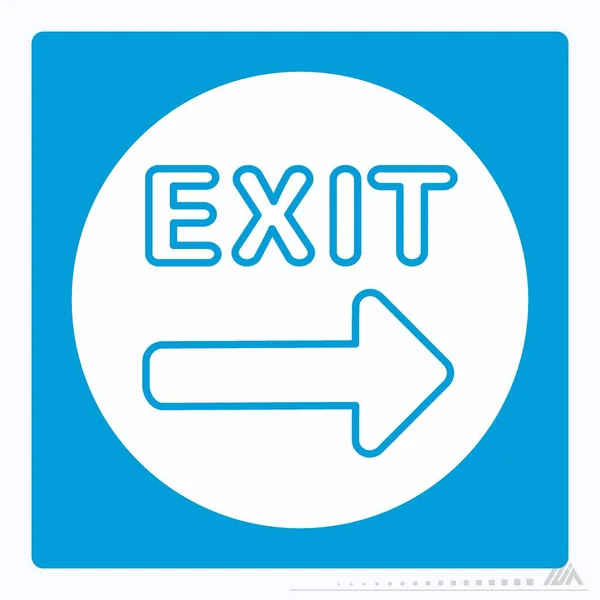 Icon Exit White Moon Style Simple Illustration Editable Stroke Design — 스톡 벡터
