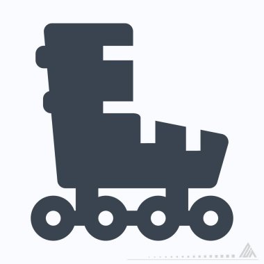 Simge Roller Skates - Glyph Style - Basit illüstrasyon, Düzenlenebilir vuruş, Tasarım şablonu vektörü, baskılar, posterler, reklamlar, duyurular, bilgi grafikleri, vs..