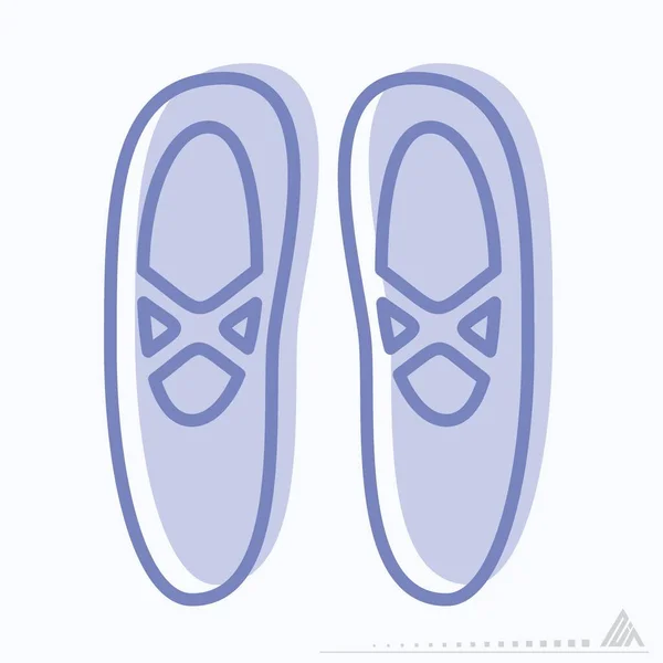 Icon Ballet Shoes Two Tone Style Einfache Illustration Editierbarer Strich — Stockvektor